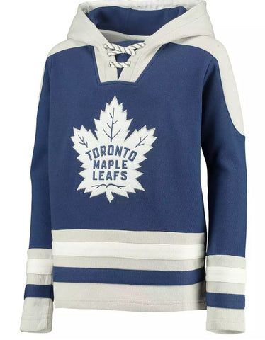 Kinder NHL Toronto Maple Leafs Hockey Hood Double Stripes