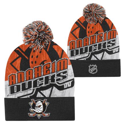 Bonnet à pompon pour enfant des Maple Leafs de Toronto de la LNH avec motif de rondelle