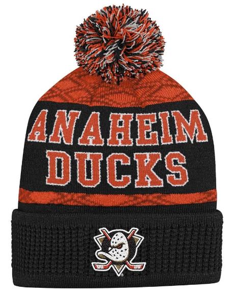 Bonnet à pompon pour enfant des Maple Leafs de Toronto de la LNH avec motif de rondelle
