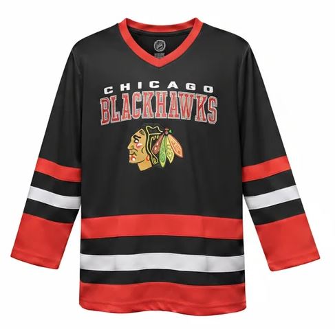 Children's NHL Chicago Blackhawks Wordmark Fan Jersey Shirt Basic