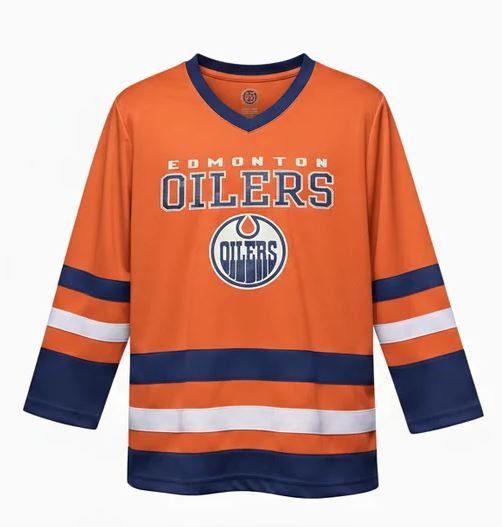 Kinder NHL Edmonton Oilers Wordmark Fan Jersey Shirt Basic