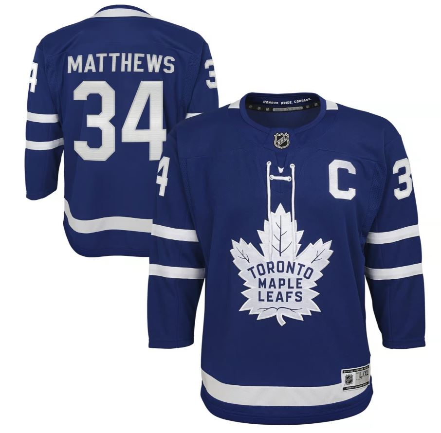 Children's NHL Matthews 34 - Toronto Maple Leafs Replica Premier Jersey Home