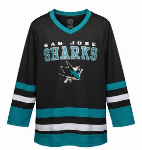 Kinder NHL San Jose Sharks Wordmark Fan Jersey Shirt Basic