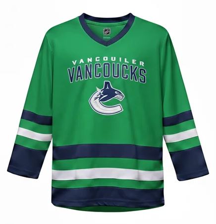 Kinder NHL Vancouver Canucks Wordmark Fan Jersey Shirt Basic