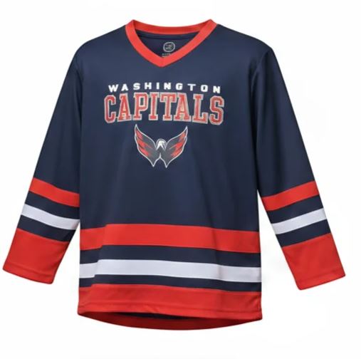 Kinder NHL Washington Capitals Wordmark Fan Jersey Shirt Basic