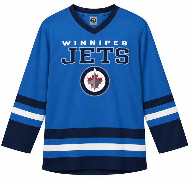 Kinder NHL Winnipeg Jets Wordmark Fan Jersey Shirt Basic