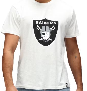 NFL Las Vegas Raiders Slub T-Shirt Ecru- White
