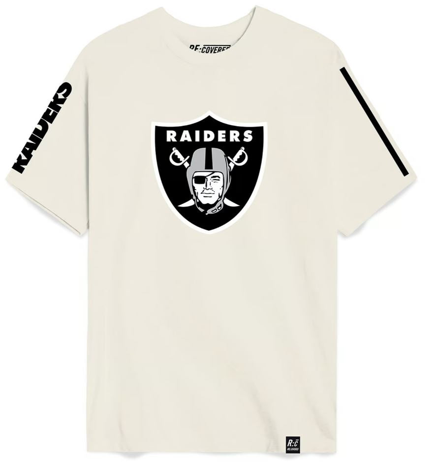NFL Las Vegas Raiders Slub T-Shirt Ecru- White