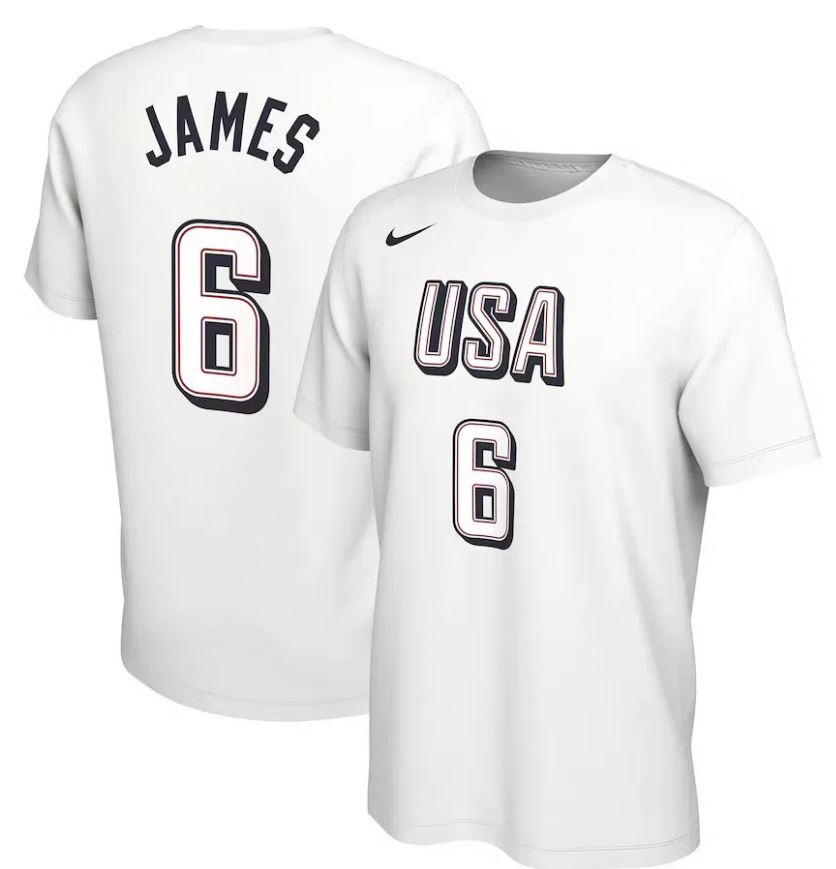 NBA US Olympic Team 2024 - Lebron James 6 - Nike T-Shirt