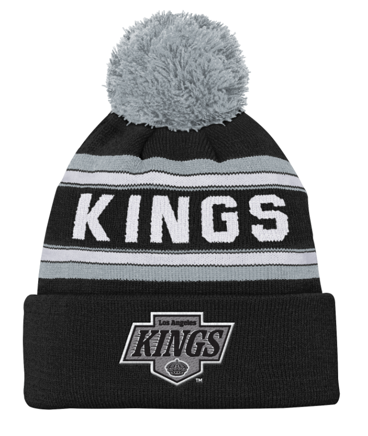 Kinder NHL Los Angeles Kings Beanie Jacquard Wordmark PomPom