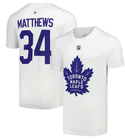 NHL Matthews 34 - Toronto Maples Leafs T-Shirt - White