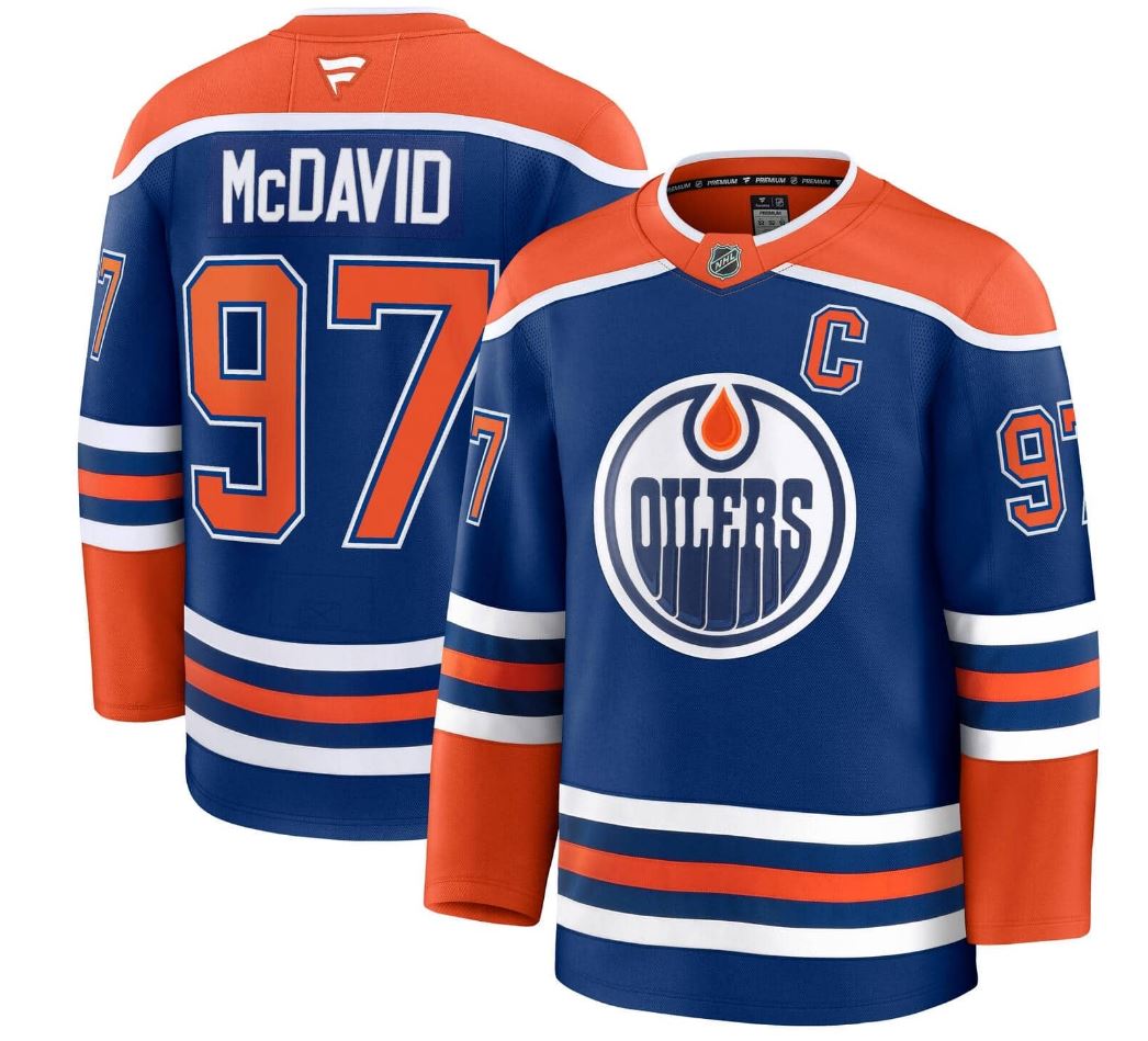NHL McDavid 97 - Edmonton Oilers Replica Premier Jersey SR - Home