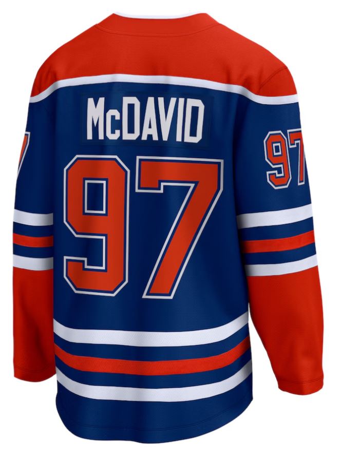 NHL McDavid 97 - Edmonton Oilers Replica Premier Jersey SR - Home