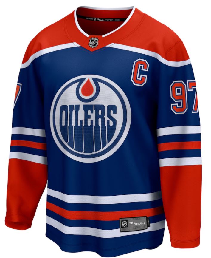 NHL McDavid 97 - Edmonton Oilers Replica Premier Jersey SR - Home
