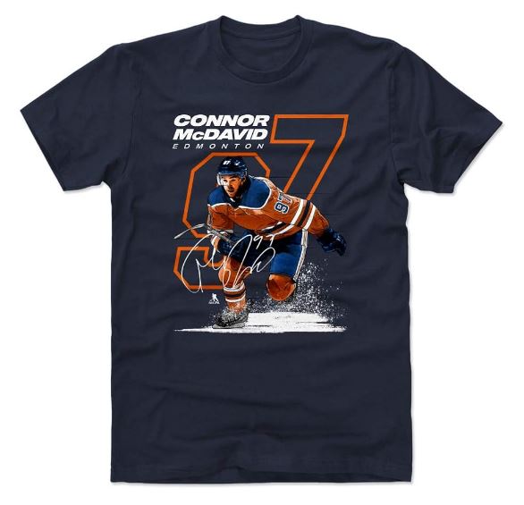 Kinder NHL Connor McDavid 97 - Edmonton Oilers - T-Shirt Velocity (Navy)