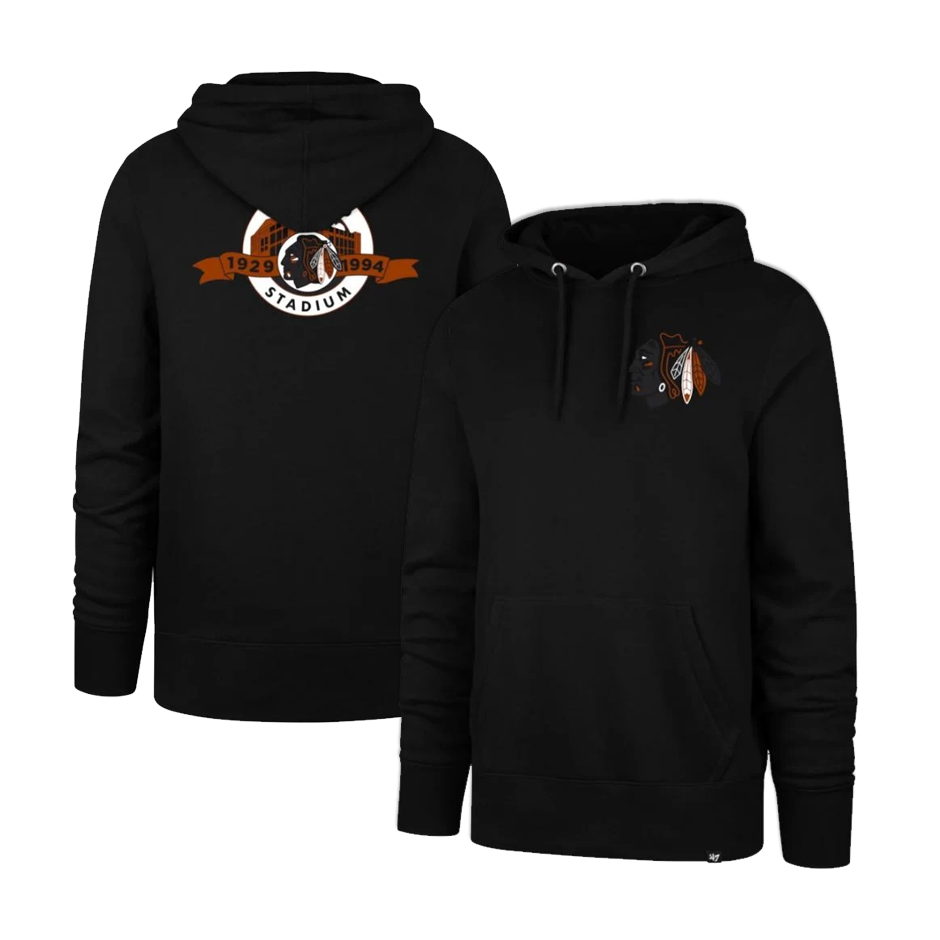 NHL Chicago Blackhawks Burnside Backer Color Pop '47 Hoodie - Stadium