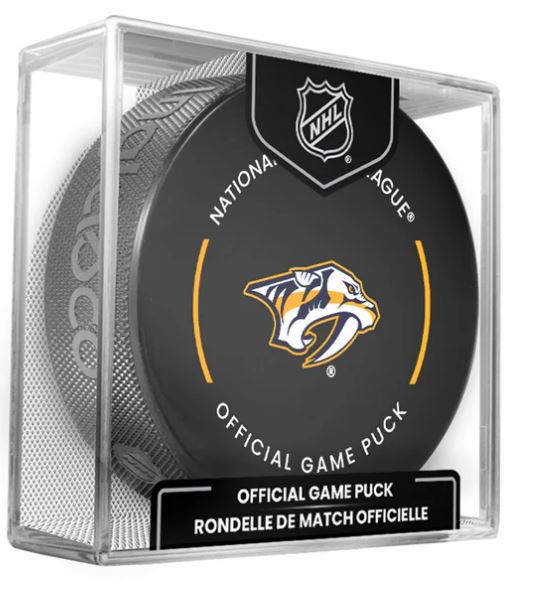 NHL Nashville Predators Official Game Puck 2025-26