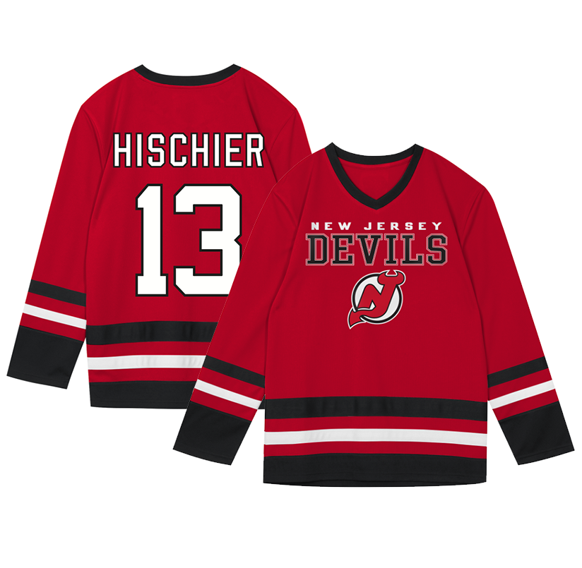 Kinder NHL Hischier 13 - New Jersey Devils Wordmark Fan Jersey Shirt Basic