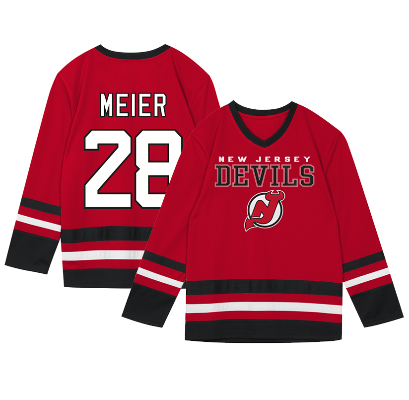 Kinder NHL Meier 28 - New Jersey Devils Wordmark Fan Jersey Shirt Basic