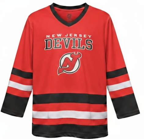 Kinder NHL Hischier 13 - New Jersey Devils Wordmark Fan Jersey Shirt Basic