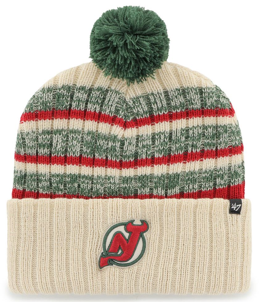 NHL New Jersey Devils Taverne &#39;47 CUFF KNIT PomPom