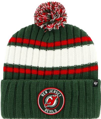 NHL New Jersey Devils Plateau &#39;47 CUFF KNIT PomPom