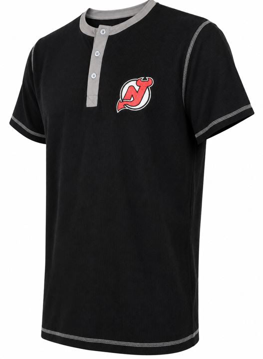 NHL New Jersey Devils Henley Waffle T-Shirt
