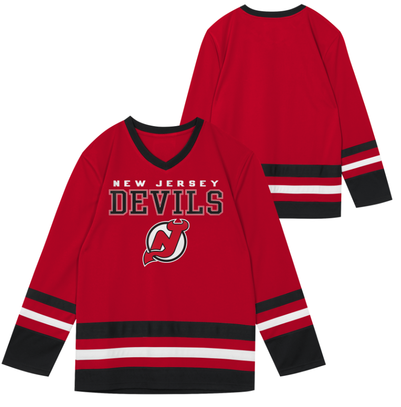 Kinder NHL New Jersey Devils Wordmark Fan Jersey Shirt Basic