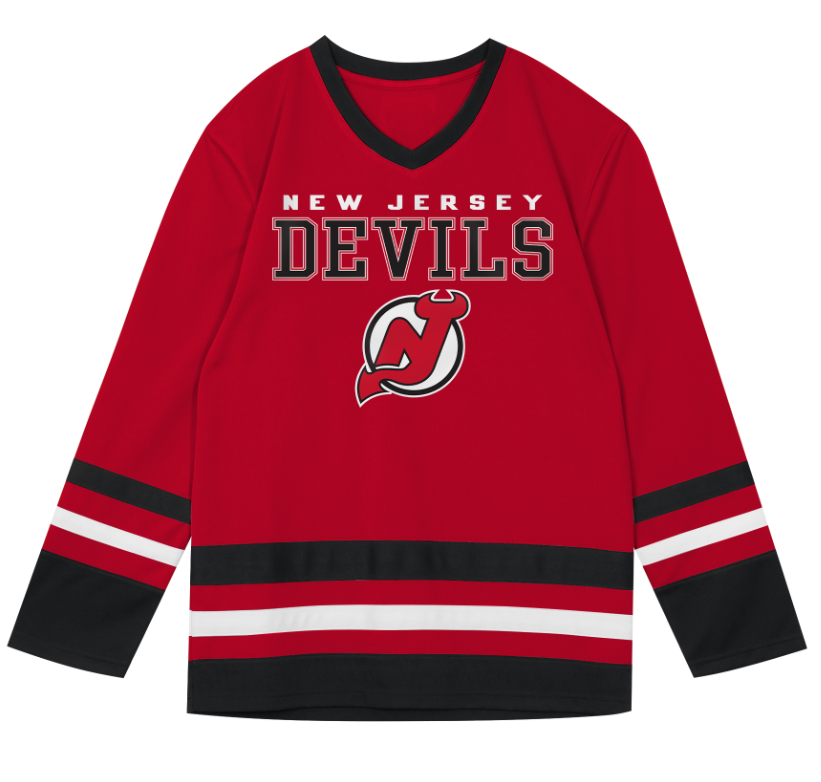 Kinder NHL New Jersey Devils Wordmark Fan Jersey Shirt Basic