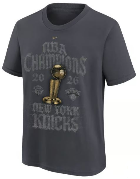 NBA New York Nicks Champions 2026 Nike Locker Room T-Shirt - Black