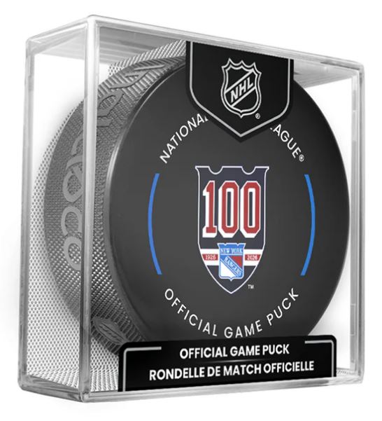 NHL New York Rangers Official Game Puck 2025-26 - 100th Anniversary