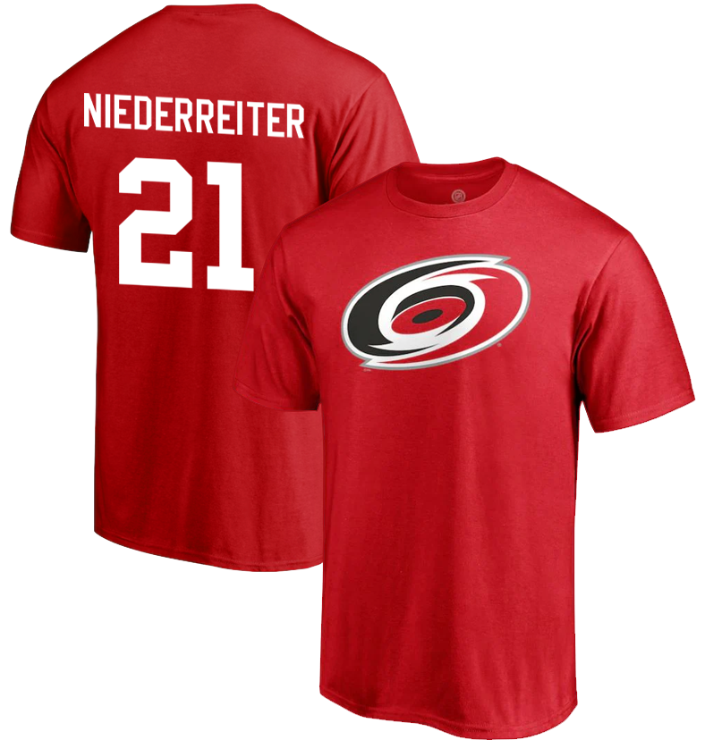NHL Niederreiter 21 - Carolina Hurricanes 47&#39; T-Shirt Red