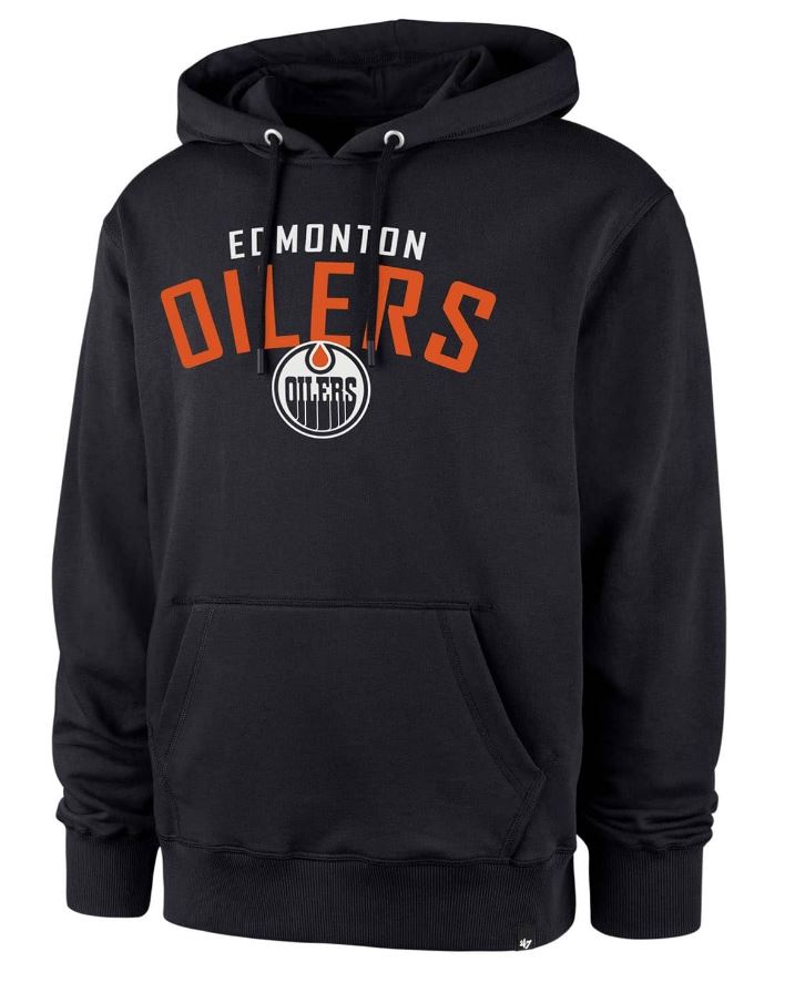 NHL Edmonton Oilers Hoodie Helix Headline &#39;47 Navy