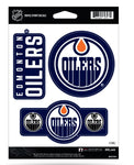 NHL Edmonton Oilers Team Stickers Triple