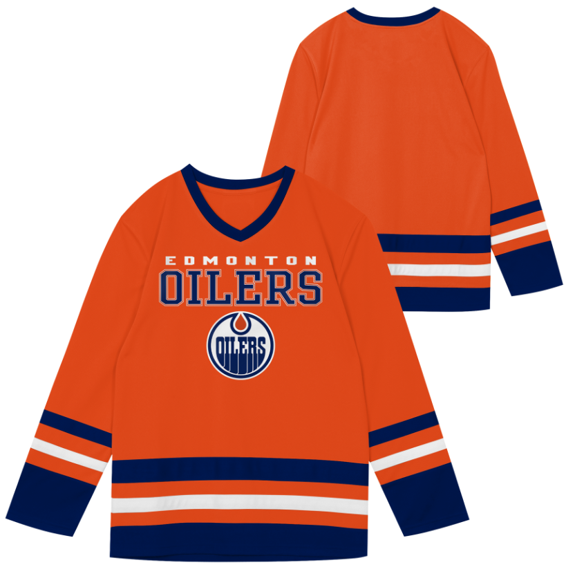 Kinder NHL Edmonton Oilers Wordmark Fan Jersey Shirt Basic