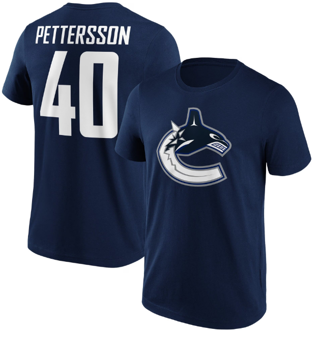 NHL Petterson 40 - Vancouver Canucks T-Shirt (1x Size L only) Navy