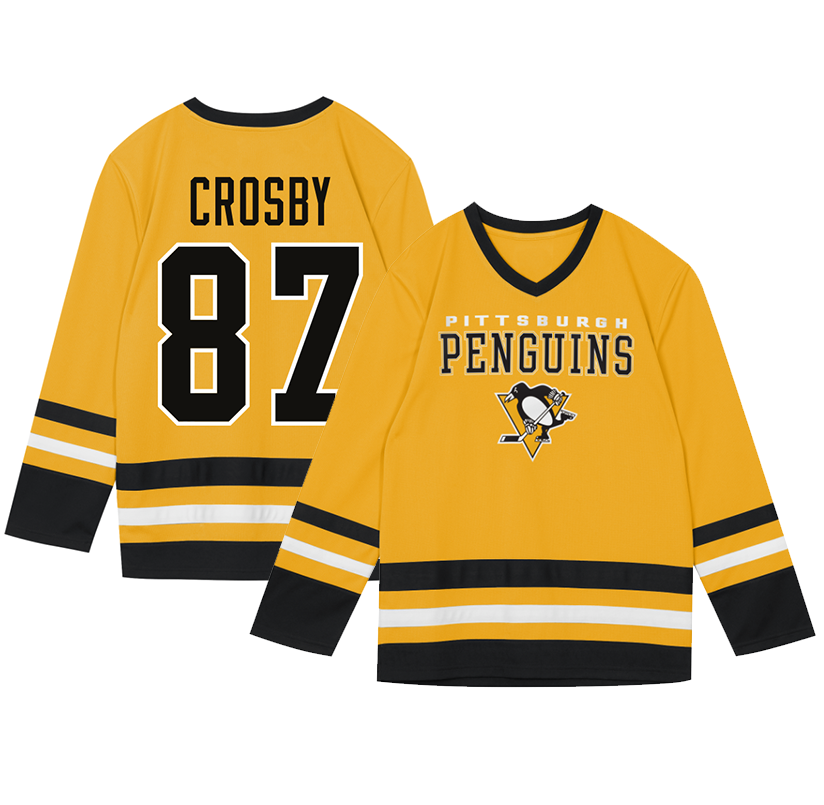 Kinder NHL Crosby 87 - Pittsburgh Penguins Wordmark Fan Jersey Shirt Basic