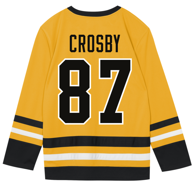 Kinder NHL Crosby 87 - Pittsburgh Penguins Wordmark Fan Jersey Shirt Basic