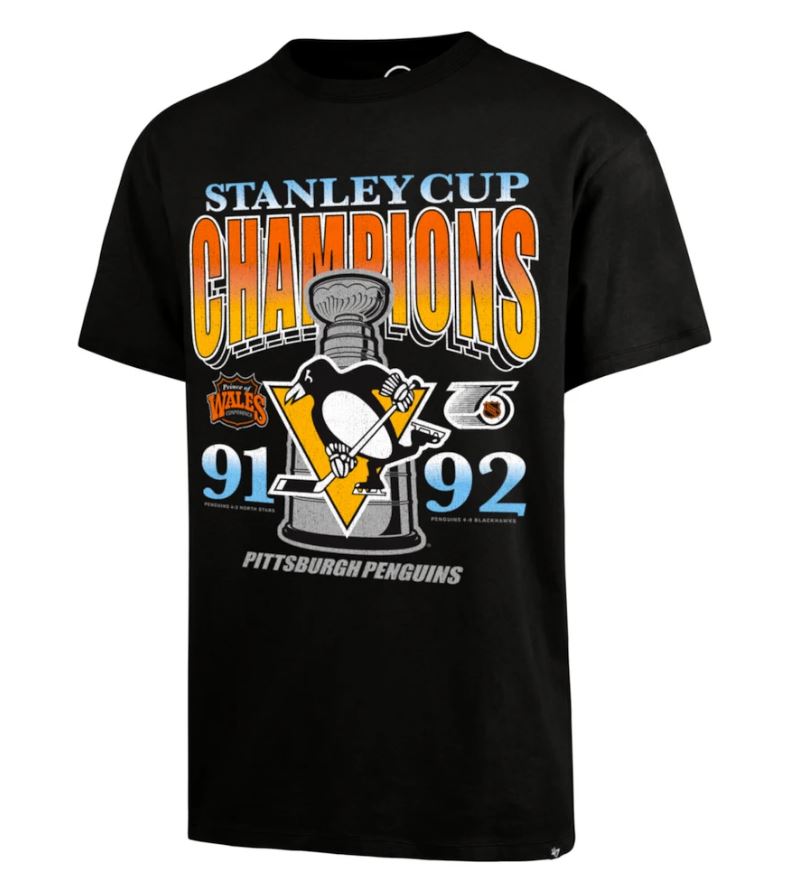 NHL Pittsburgh Penguins &#39;47 Vintage Graphic Carbonite Stanley Cup T-Shirt