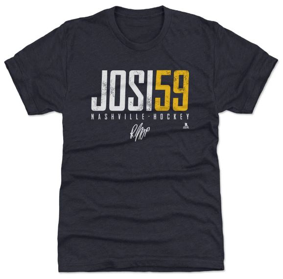 NHL Roman Josi 59 - Nashville Predators - T-Shirt Wordmark - Navy