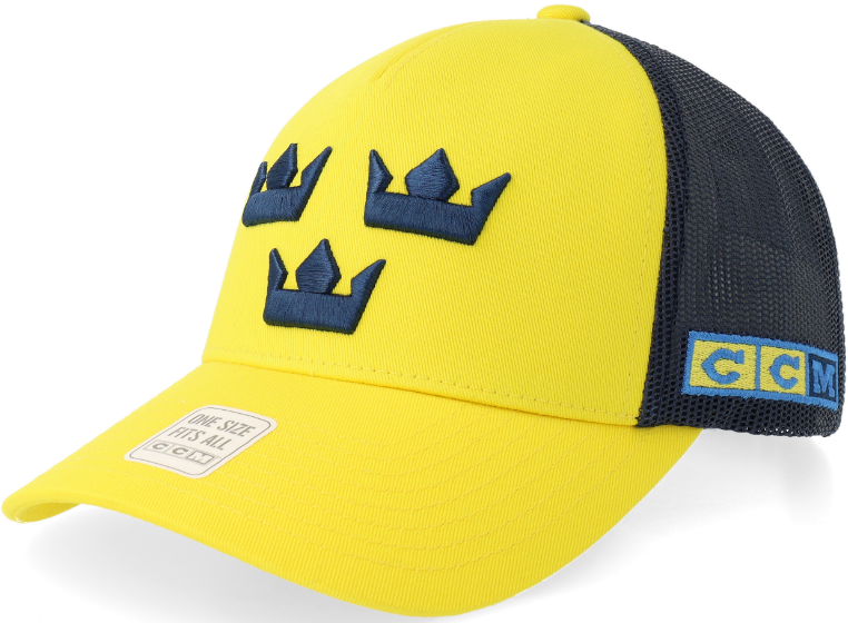 Sweden Cap CCM 3 Kronor Mesh Snap - Yellow