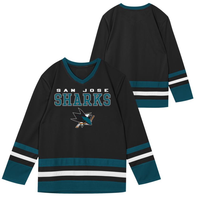 Kinder NHL San Jose Sharks Wordmark Fan Jersey Shirt Basic