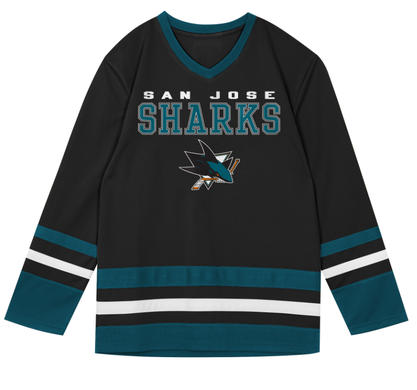 Kinder NHL San Jose Sharks Wordmark Fan Jersey Shirt Basic