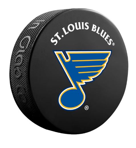 NHL St. Louis Blues Script Logo Puck