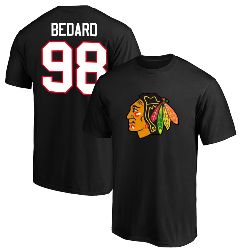 NHL Bedard 98 - Chicago Blackhawks T-Shirt - Black