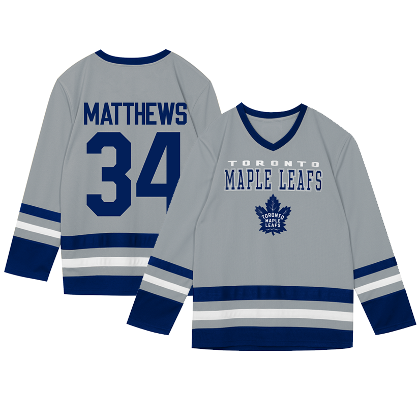 Kinder NHL Matthews 34 - Toronto Maple Leafs Wordmark Fan Jersey Shirt Basic