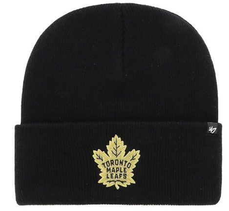 NHL Toronto Maple Leafes Haymaker Metallic Gold ’47 CUFF KNIT - Black