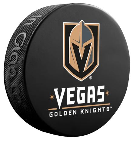 NHL Vegas Golden Knights Script Logo Puck