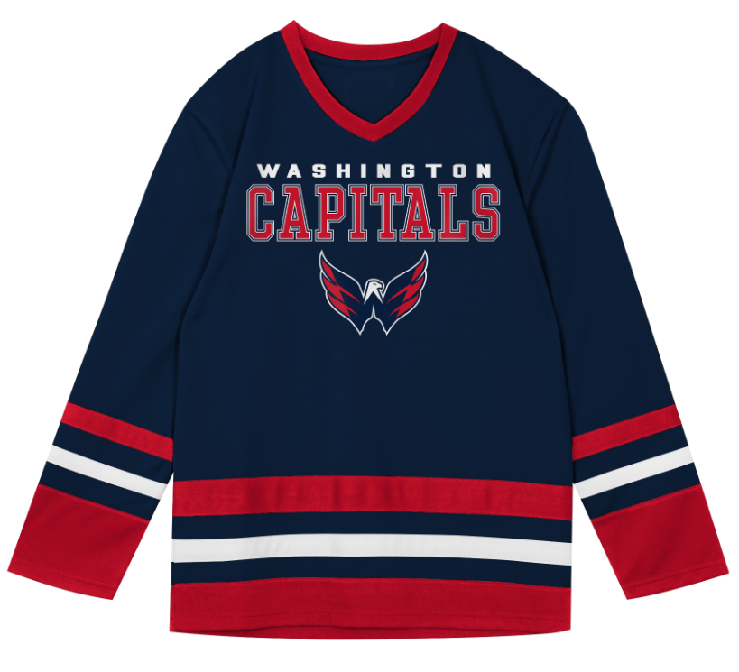 Kinder NHL Washington Capitals Wordmark Fan Jersey Shirt Basic