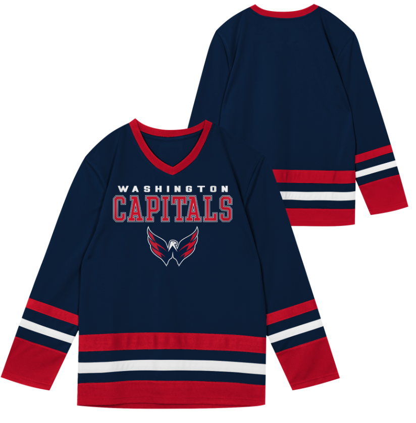 Kinder NHL Washington Capitals Wordmark Fan Jersey Shirt Basic